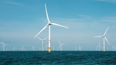 wind turbines in the water