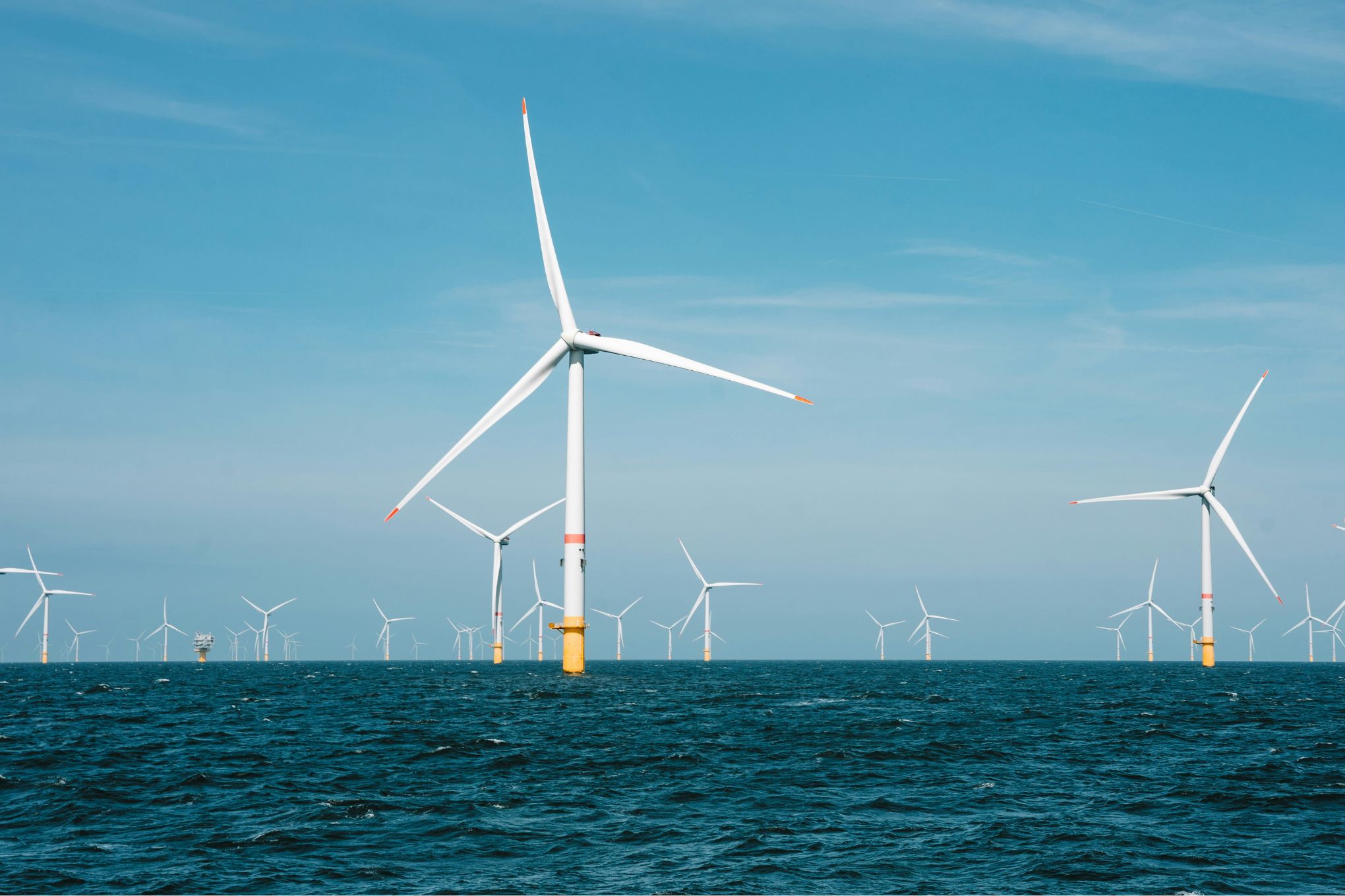 wind turbines in the water