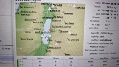 زلزال بقوة 3.6 ريختر يضرب جنوب البحر الميت