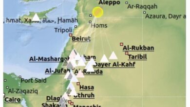 مرصد الزلازل يسجل زلزالين متتاليين في مدينة حماة السورية
